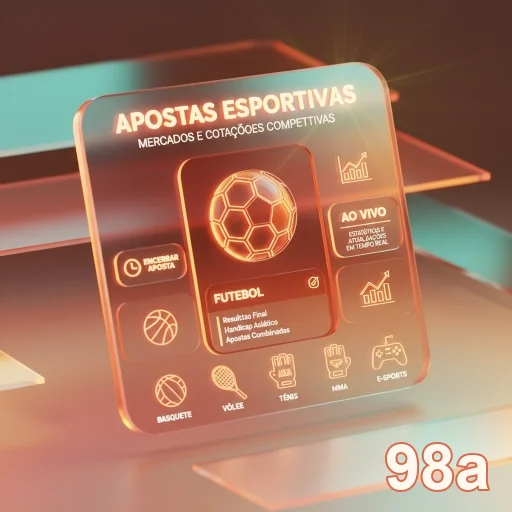 Tela de apostas esportivas da 98a com opções de futebol.