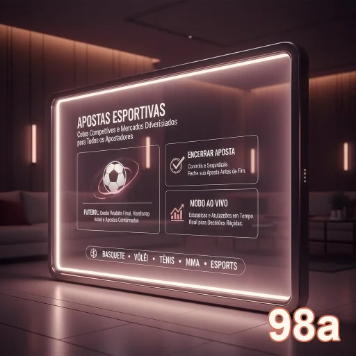 Tela interativa de apostas esportivas na plataforma 98a.