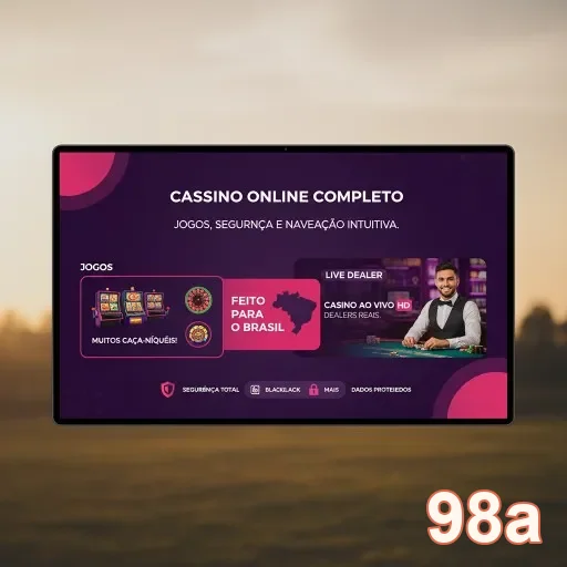 Interface de cassino online da plataforma 98a com opções de jogos.
