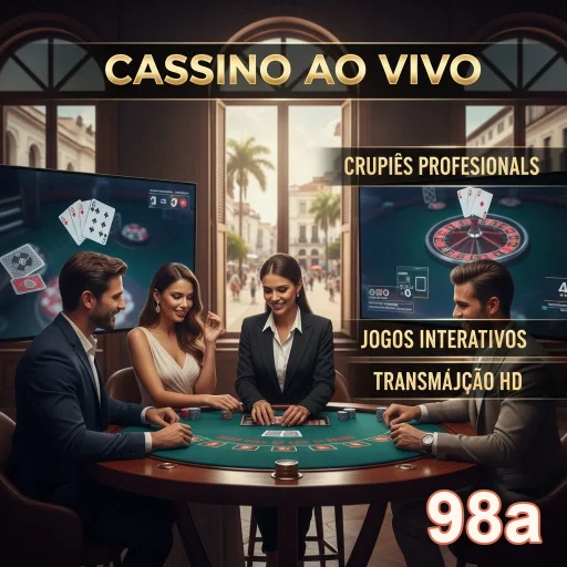 Jogadores interagindo com crupiês no cassino ao vivo 98a