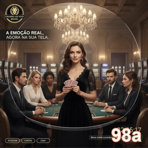 Jogadores interagindo em mesa de cassino ao vivo na 98a.
