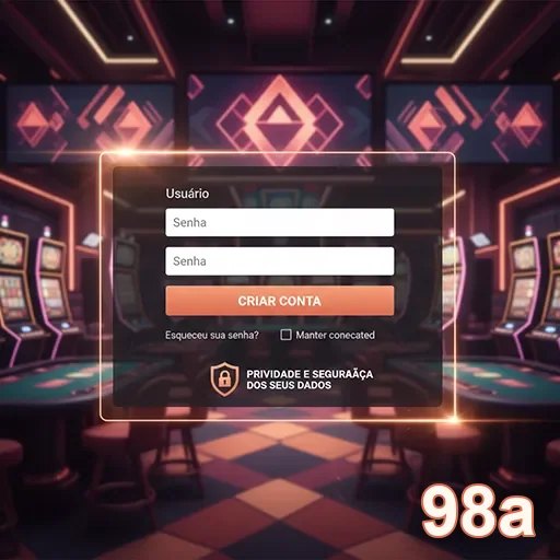 Tela de login da 98a com campos para usuário e senha.