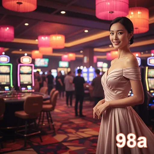 Imagem do ambiente de cassino no site 98a com foco em serviços VIP.