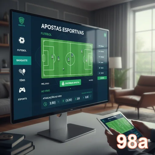 Tela do site 98a exibindo apostas esportivas ao vivo.
