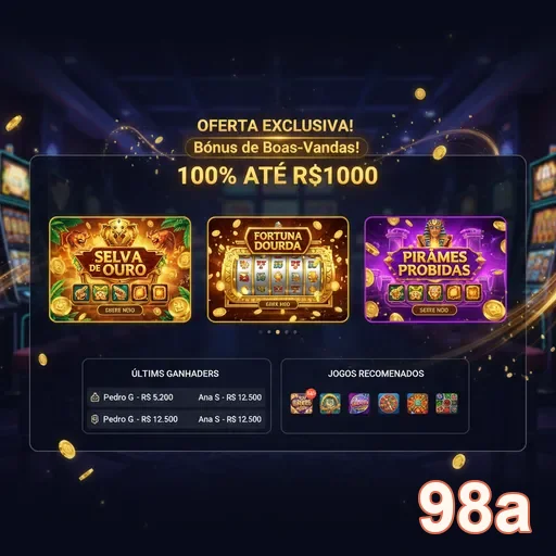 Bônus VIP da 98a com jogos e prêmios disponíveis.