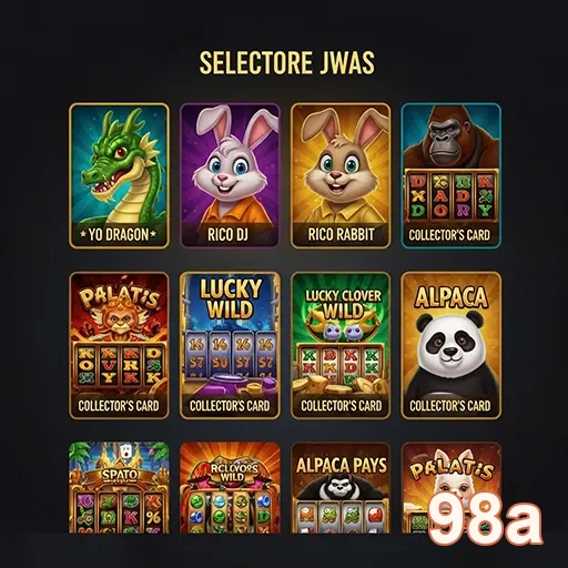 Diversos jogos de slots disponíveis na plataforma 98a.