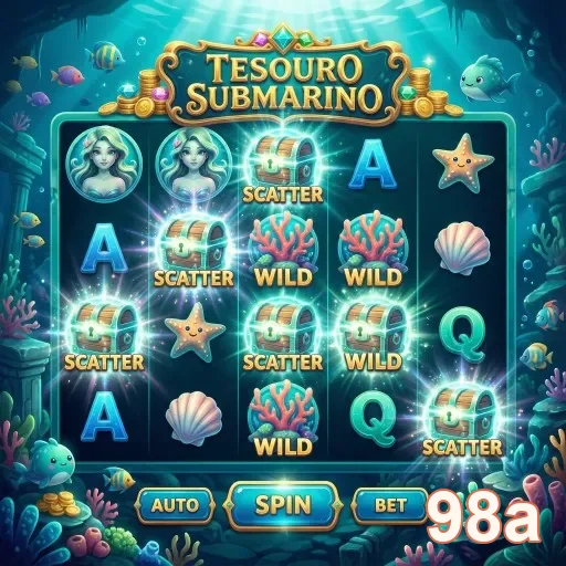 Tela do jogo Tesouro Submarino da 98a mostrando símbolos.